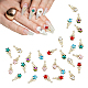 30Pcs 6 Colors Alloy Rhinestone Cabochons(MRMJ-HY0001-25)-1