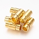 Brass Locking Tube Magnetic Clasps(X-MC076-G)-1