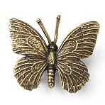 Brass Display Decorations, Home Decorations, Butterfly, Antique Bronze, 31x37x14mm(DJEW-WH0001-28)
