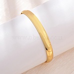 Brass Plain Bangles, Hinged Bangles for Women, Long-Lasting Plated, Rack Plating, Cadmium Free & Lead Free, Real 18K Gold Plated, 1/4 inch(0.75cm), Inner Diameter: 2-3/8 inch(5.95cm)(BJEW-C140-32G)