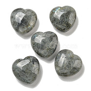 Natural Labradorite Statues Ornaments, Love Heart Stone for Reiki Energy Balancing Meditation Gift, 42~44.5x45x19.5~23mm(G-P531-03E)