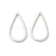 Brass Linking Rings, Lead Free & Cadmium Free, Teardrop, 925 Sterling Silver Plated, 13.5x8x1mm, Inner Diameter: 11x6.5mm(KK-K383-11P)