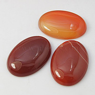 Natural Gemstone Cabochons, Red Agate, Oval, Red, 30x22x7mm(G-G082-22x30x7mm-1)