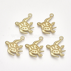 Alloy Pendant, Matte Style, Cadmium Free & Nickel Free & Lead Free, Turtle, Golden, 24x21x2mm, Hole: 2mm(PALLOY-T051-181-NR)