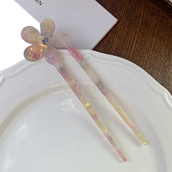 Cellulose Acetate Hair Forks, Hairpin Hair Accessory, Flower, Colorful, 150mm(PW-WG60059-01)