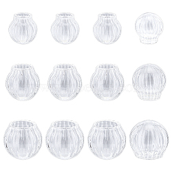 12Pcs 3 Style Mini Empty Clear Glass Globe, Pumpkin Glass Bottle for DIY Pendant Charms Making, Clear, 26~33.5x25~34mm, Inner Diameter: 13~22mm, 4pcs/style(FIND-NB0003-61)