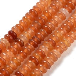 Natural Red Aventurine Beads Strands, Rondelle, 4~4.5x2~2.5mm, Hole: 1mm, about 157~162pcs/strand, 15.16~15.55''(38.5~39.5cm)(G-K343-C20-01)