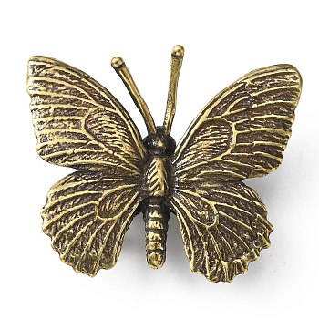 Brass Display Decorations, Home Decorations, Butterfly, Antique Bronze, 31x37x14mm