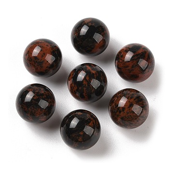 Natural Mahogany Obsidian No Hole Sphere Beads, Round, 16mm