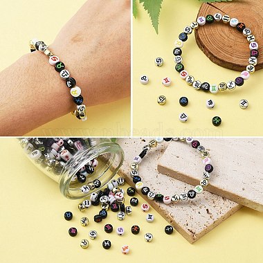 Mixed Style Acrylic Hashtag Beads(MACR-YW0002-91)-5