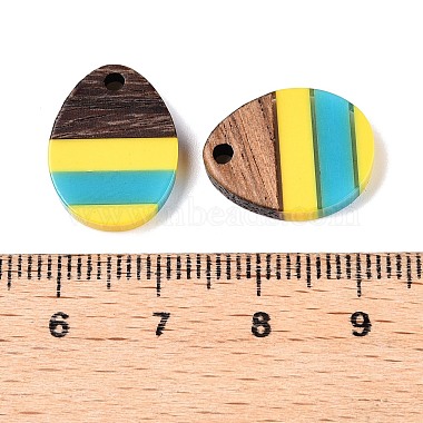 Epoxy Resin & Walnut Wood Pendants(RESI-N039-121B)-3