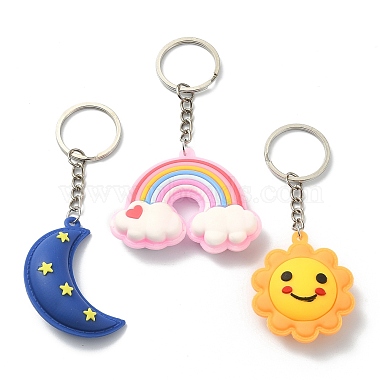 Mixed Color Mixed Shapes Plastic Keychain