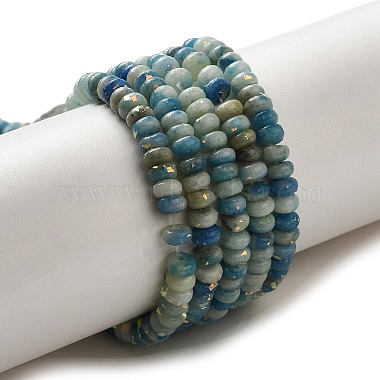 Steel Blue Rondelle Dolomite Beads