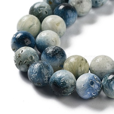 Brins de perles de pierre de glacierite de glace bleue naturelle(G-G078-A01-03)-4