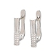 Rack Plating Brass with Cubic Zirconia Hoop Earring Findings(KK-Z036-09P)-1