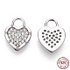 Rhodium Plated 925 Sterling Silver Micro Pave Cubic Zirconia Charms(STER-T004-66P)-1