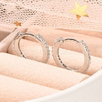Rack Plating Brass Micro Pave Cubic Zirconia Hoop Earrings, Long-Lasting Plated, Lead Free & Cadmium Free, Platinum, 14x15x1.7mm(EJEW-H143-15P-01)