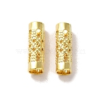Brass Beads, Hollow Column, Real 24K Gold Plated, 12x4mm(FIND-Z039-16G)