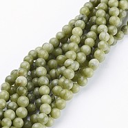 Natural Gemstone Beads, Taiwan Jade, Natural Energy Stone Healing Power for Jewelry Making, Round, Olive Drab, 6mm(GSR6mmC032)