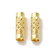 Brass Beads, Hollow Column, Real 24K Gold Plated, 12x4mm(FIND-Z039-16G)