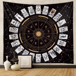 Altar Wiccan Witchcraft Tapestries, Polyester Backdrops, Photography Background Banner for Party Home Decoration, Rectangle, Constellation Pattern, 1300x1500mm(WICR-PW0002-02A)