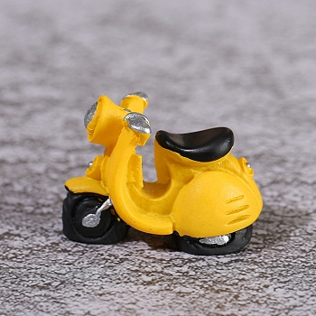 Resin Tricycle Model, Micro Landscape Home Dollhouse Accessories, Pretending Prop Decorations, Gold, 35mm