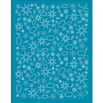 Silk Screen Printing Stencil, for Painting on Wood, DIY Decoration T-Shirt Fabric, Sun Pattern, 100x127mm
