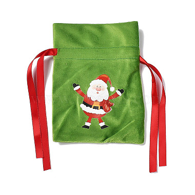 Christmas Theme Velvet Packing Pouches(ABAG-G013-01A)-2