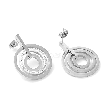 Rhinestone Multi-Ring Dangle Stud Earrings(EJEW-E286-10P)-2