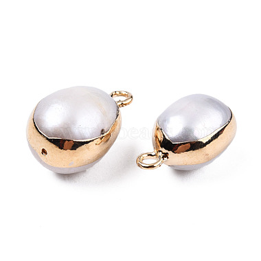 pendentifs de perle keshi perle baroque naturelle galvanoplastie(PEAR-N021-11)-4