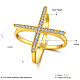 Латунные кольца крест-накрест с кубическим цирконием(RJEW-BB39449-G-8)-3