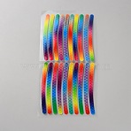 Plastic Reflective Car Wheel Rim Stickers, Wheel Adhesive Strips Stickers, Exterior Accessories, Colorful, 90x7mm, 20pcs/set(AJEW-WH20033-099A)
