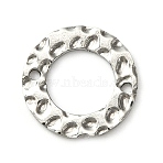 304 Stainless Steel Connector Charmk, Pleated Ring, Stainless Steel Color, 15x1mm, Hole: 1.4mm, Inner Diameter: 9mm(FIND-WH0038-23P)