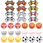 12 Styles Silicone Beads, Focal Beads, Mixed Color, Mixed Shapes, 10~15x15~29x1~15mm, Hole: 2~2.5mm(SIL-PA0001-06)