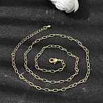 3MM Brass Cable Chain Necklaces for Women, Long-Lasting Plated, Rack Plating, Lead Free & Cadmium Free, Real 18K Gold Plated, 18.46 inch(46.9cm)(NJEW-F366-01B)
