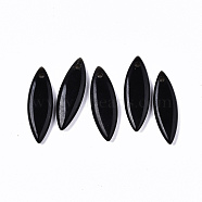 Natural Black Obsidian Pendants, Horse Eye, 23~24x7.5x3.5mm, Hole: 1.5mm(G-S364-078B)