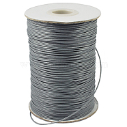 Korean Waxed Polyester Cord, Bead Cord, Dark Gray, 1.2mm, about 185yards/roll(YC-1.2mm-NO113)