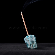 Natural Raw Apatite Incense Holder, Reiki Energy Stone Display Decoration, for Healing Meditation, Nugget, 40~60mm(PW-WG14720-22)