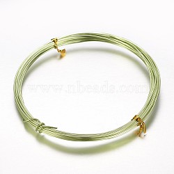 Round Aluminum Craft Wire, for Beading Jewelry Craft Making, Green Yellow, 18 Gauge, 1mm, 10m/roll(32.8 Feet/roll)(AW-D009-1mm-10m-08)