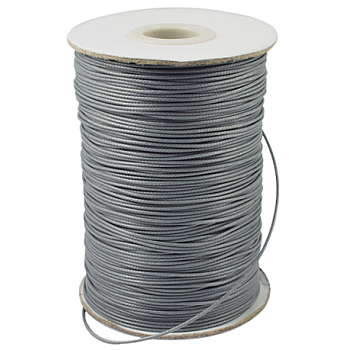 Korean Waxed Polyester Cord, Bead Cord, Dark Gray, 1.2mm, about 185yards/roll
