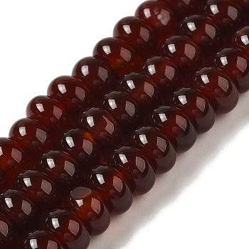 Natural Carnelian Beads Strands, Dyed & Heated, Rondelle, 8x5mm, Hole: 0.8mm, about 77pcs/strand, 15.55''(39.5cm)