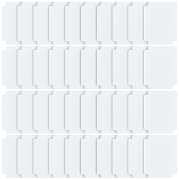 Plastic Playing Board Game Card Separator, Trading Card Dividers, White, 94x70x0.5mm