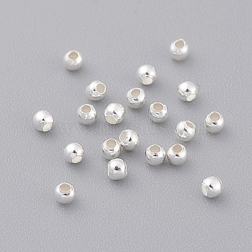 10 pcs ~ Sterling Silver Round Bead 4mm Large Hole
