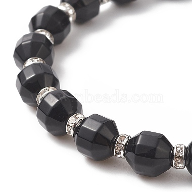 Bracelet extensible en perles d'agate naturelle teintée(BJEW-JB09180-01)-4