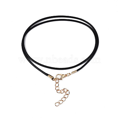 Waxed Cord Necklace Making with Iron Findings(X-NJEW-R229-1.5mm-G)-3