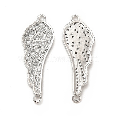 Brass Micro Pave Clear Cubic Zirconia Connector Charms(KK-E068-VB062)-2