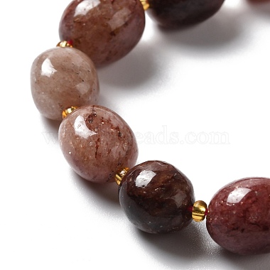 Chapelets de perles aux fraises en quartz naturel(G-B028-B01)-4