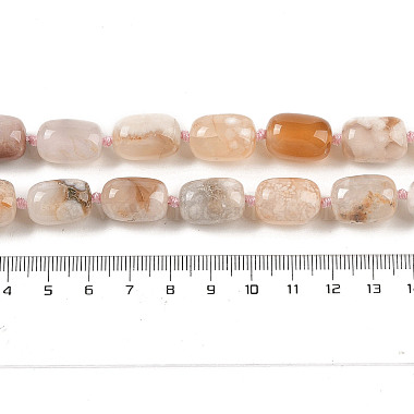 brins de perles d'agate de fleur de cerisier naturel(G-P535-H02-01)-5