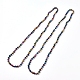 Dyed Natural Sesame Jasper/Kiwi Jasper Beaded Necklaces(NJEW-P249-B01)-1