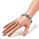 Heart & Tortoise Synthetic Turquoise(Dyed) Beaded Bracelet(BJEW-JB07302-02)-3